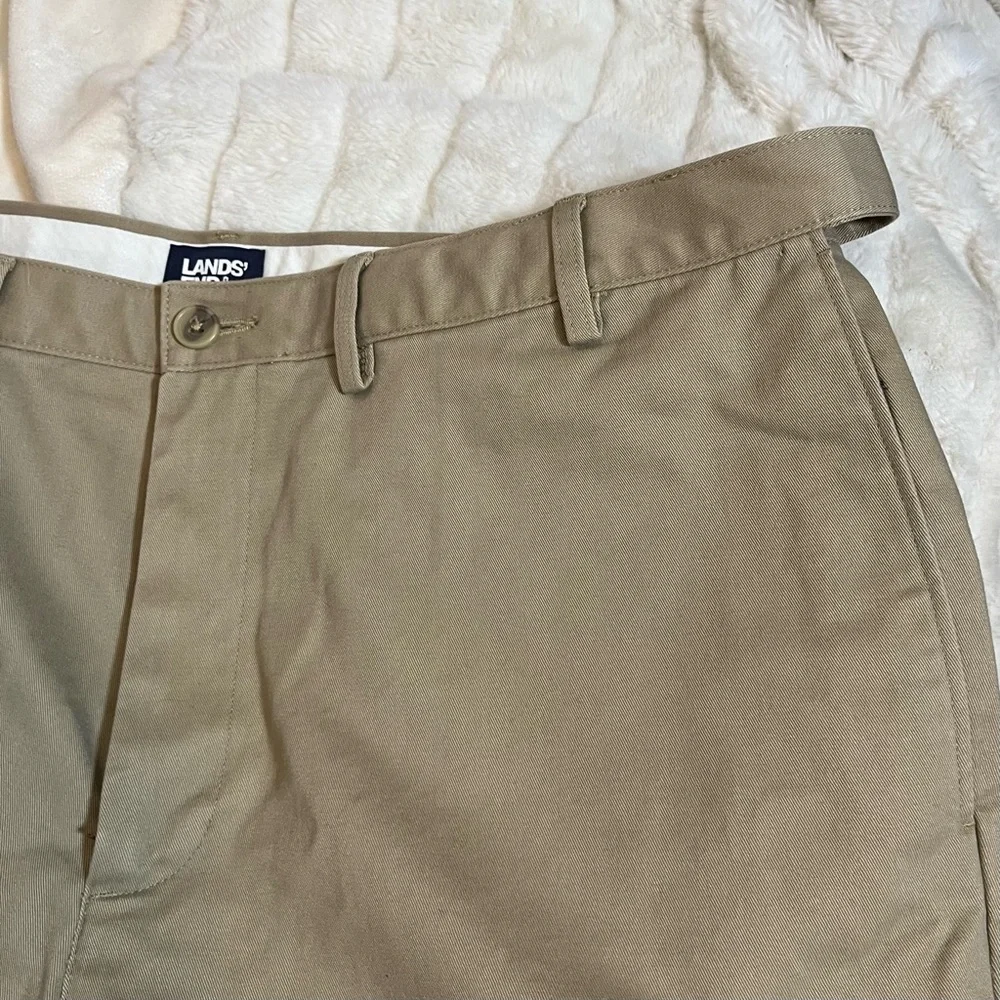 Lands End Men 44T Tan Khaki Shorts Traditional Fit Minimal Preppy Classic Spring